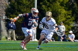 Syracuse senior midfielder Nick Mariano has scored 64 goals over the last two seasons, 22 more than anybody else at Syracuse. A stronger right hand would make him even more potent.  