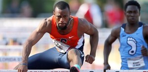Freddie Crittenden finished second in his hurdling event in Philadelphia. The Orange went on to win six events in Ithaca.